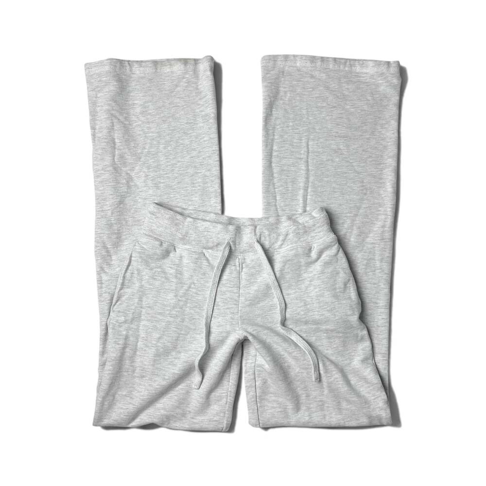 garage light gray snatch booty stretchy terry straight leg pants sweatpants